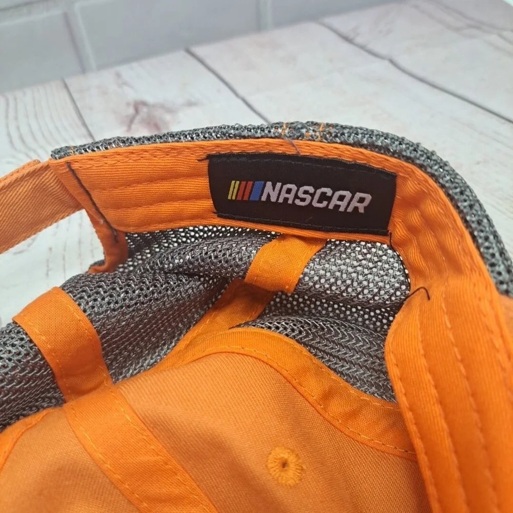Nascar Joe Gibbs Racing ARRIS Orange Grey Stripes Mesh Hat Ball Cap